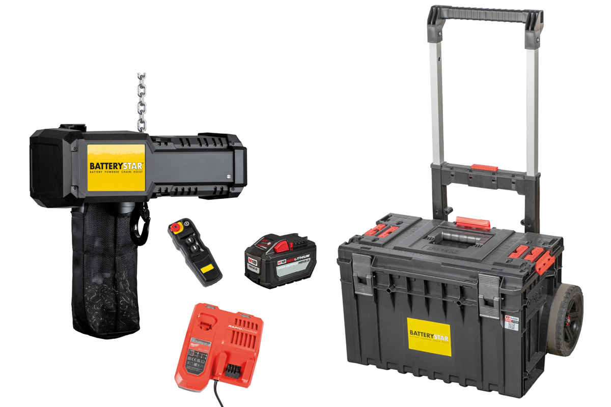 BatteryStar Elektrokettenzug - akkubetrieben - Lieferumfang Mega-Kit