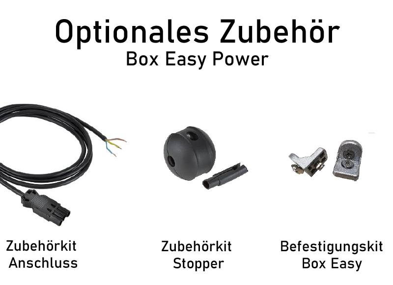 Optionales Zubehör für Geräteeinbau-Kabelaufroller Box Easy Power
