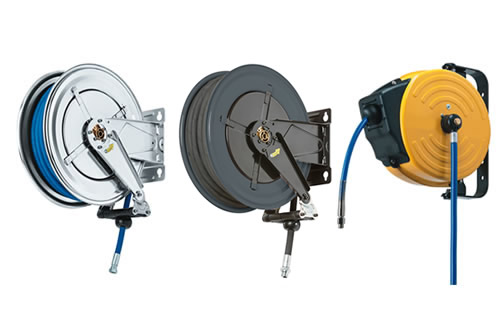 Automatischer Schlauchaufroller, Schlauchtrommel, Schlauchhaspel für die Industrie